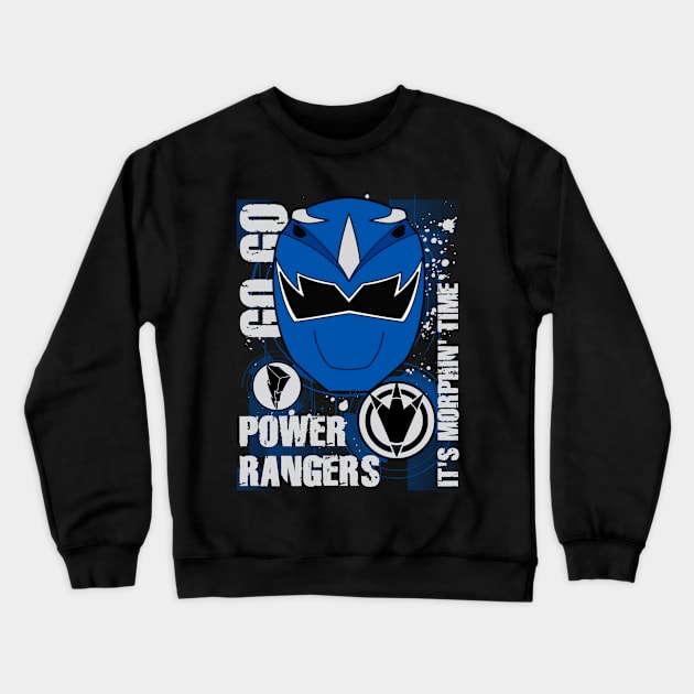 It's Morphin' Time Blue Ranger, Dino Thunder Crewneck Sweatshirt by CRD Branding